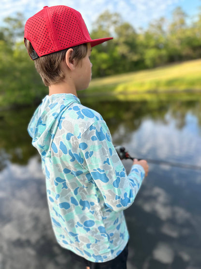 Tide Camo Youth Performance Hoodie