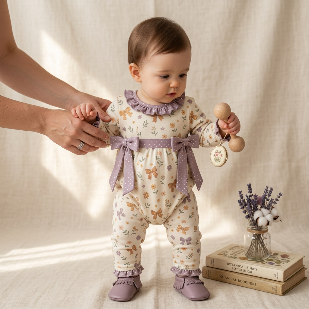 Autumn Bow Romper