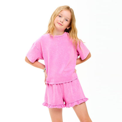 Mineral Washed Set in Pink