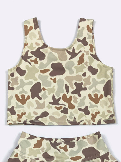 Muted Camo Girls Skort Set
