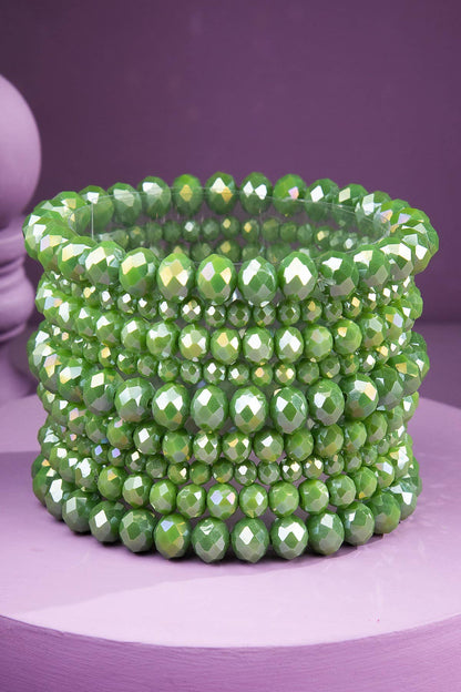 Glass Bead 9 Set Bracelet
