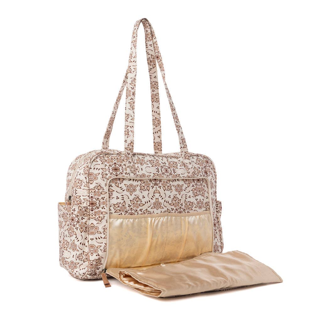 Myra Sunnyfield Diaper Bag in Mocha Beige