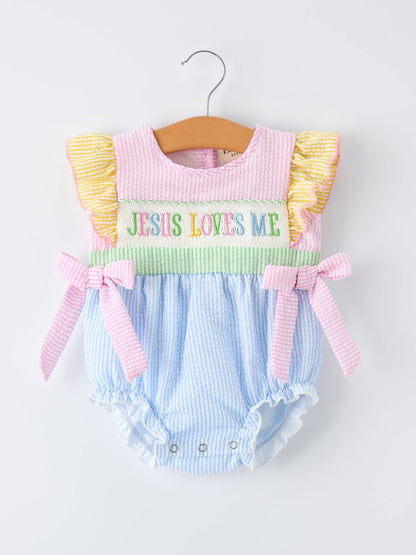 Jesus Loves Me Girls Romper