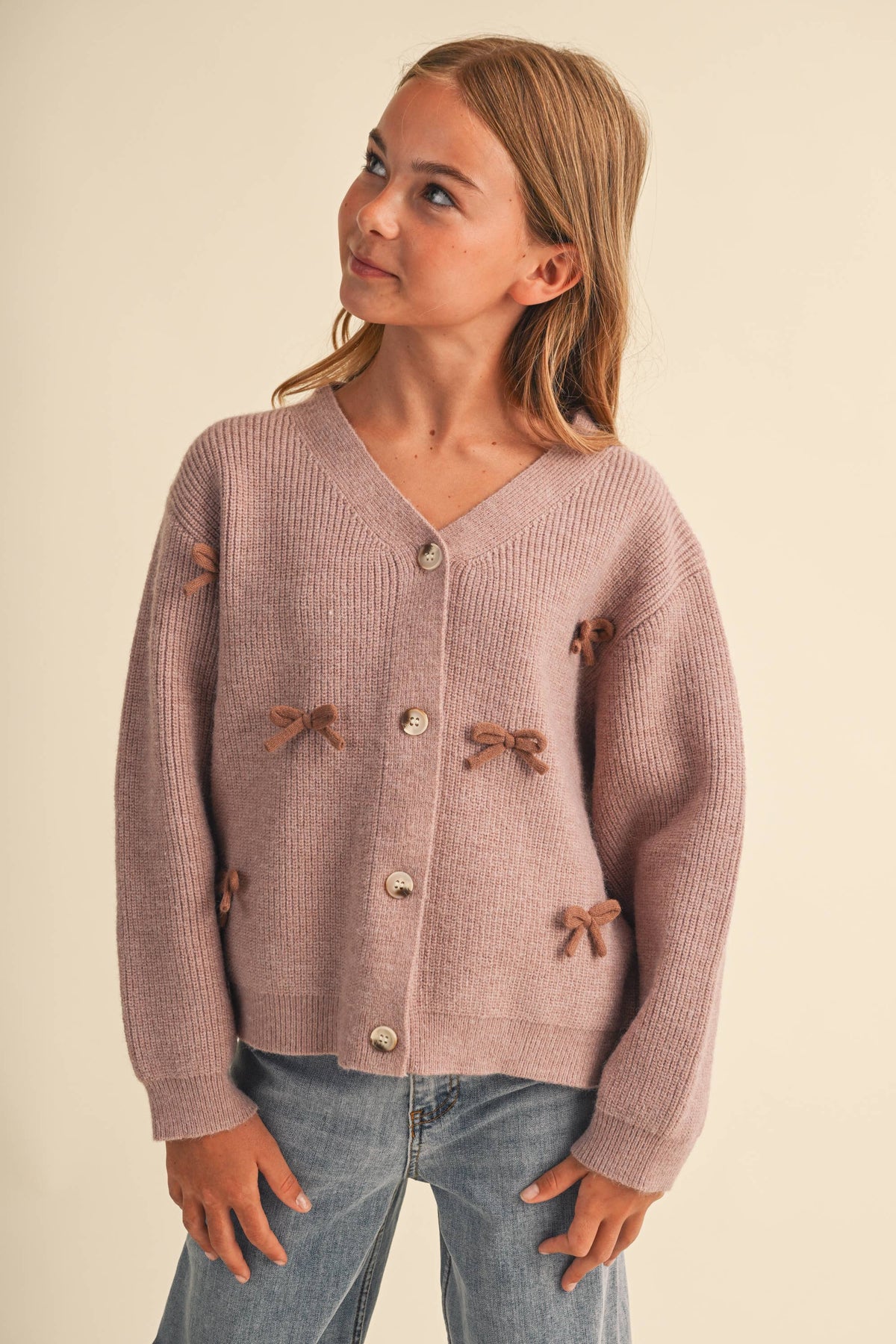 TWEEN GIRLS BOW SWEATER