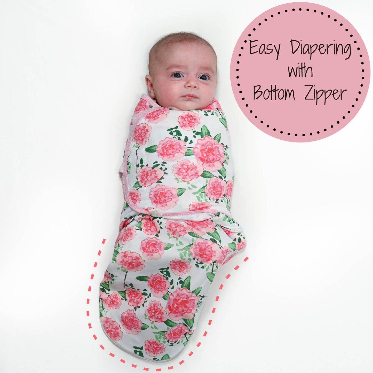 Velcro Newborn Rose Swaddle Sack