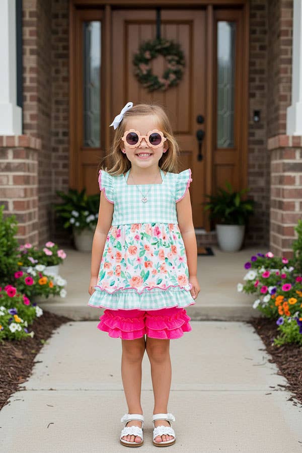 Floral & Checker Set