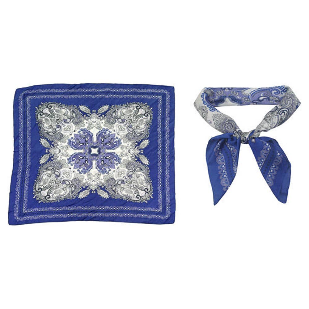 PAISLEY MEDALLION PRINT SILKY BANDANA