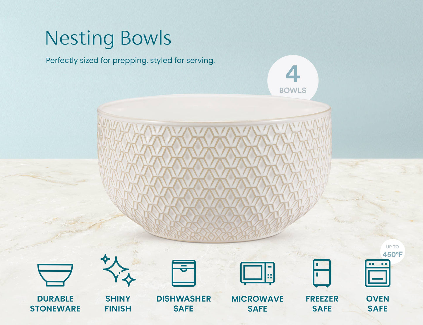 Kook Ceramic Nesting Bowls