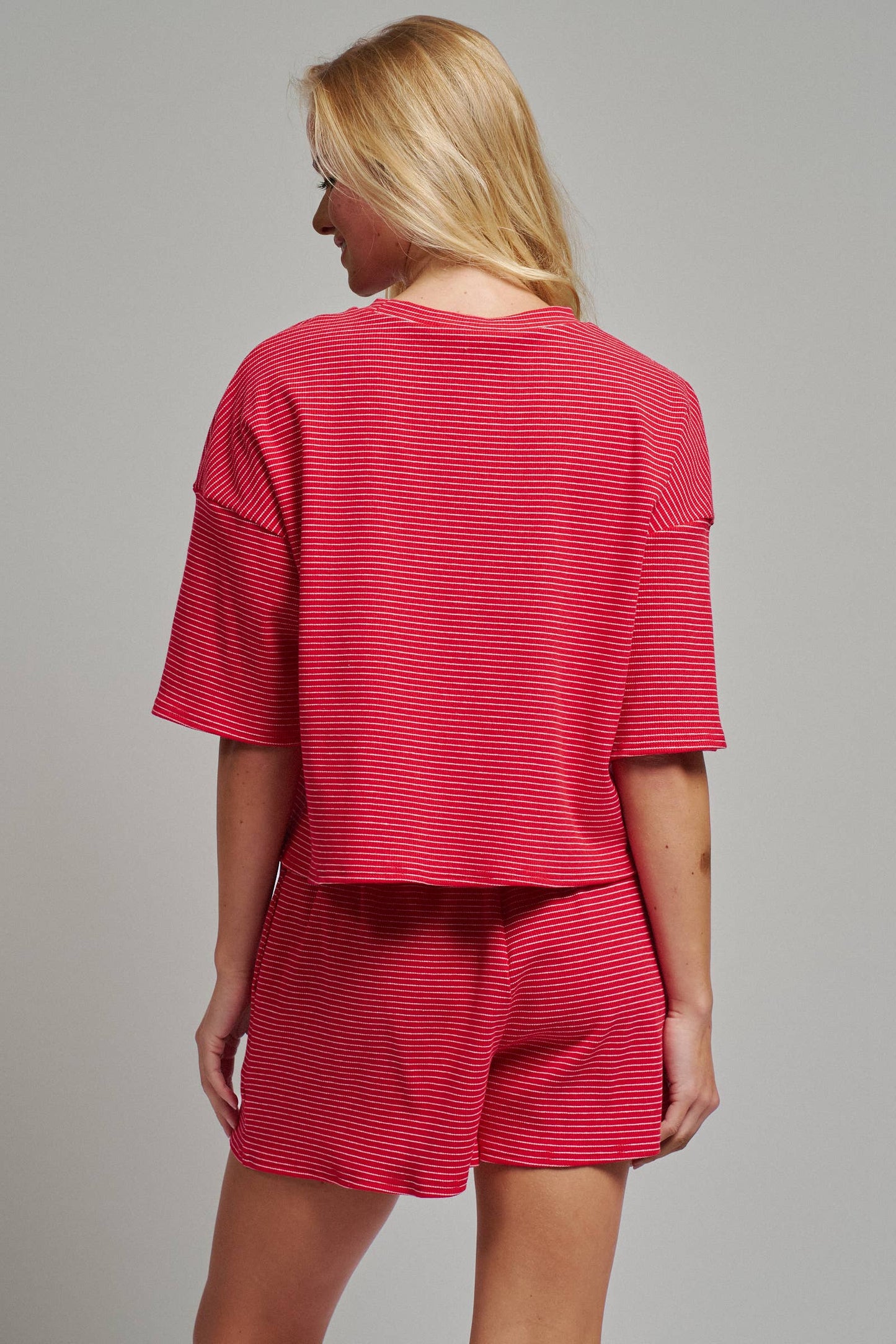 Knit Striped Two-Piece Lounge Set