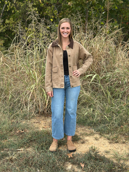 BROWN DENIM BARN JACKET