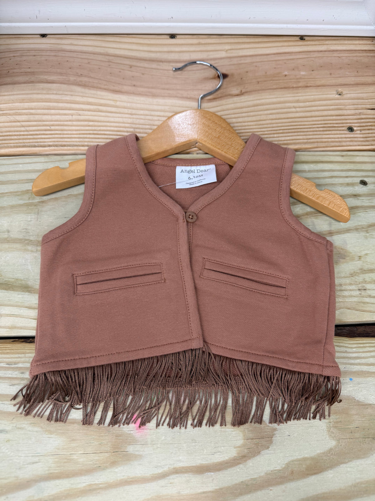 Mocha Fringe Vest