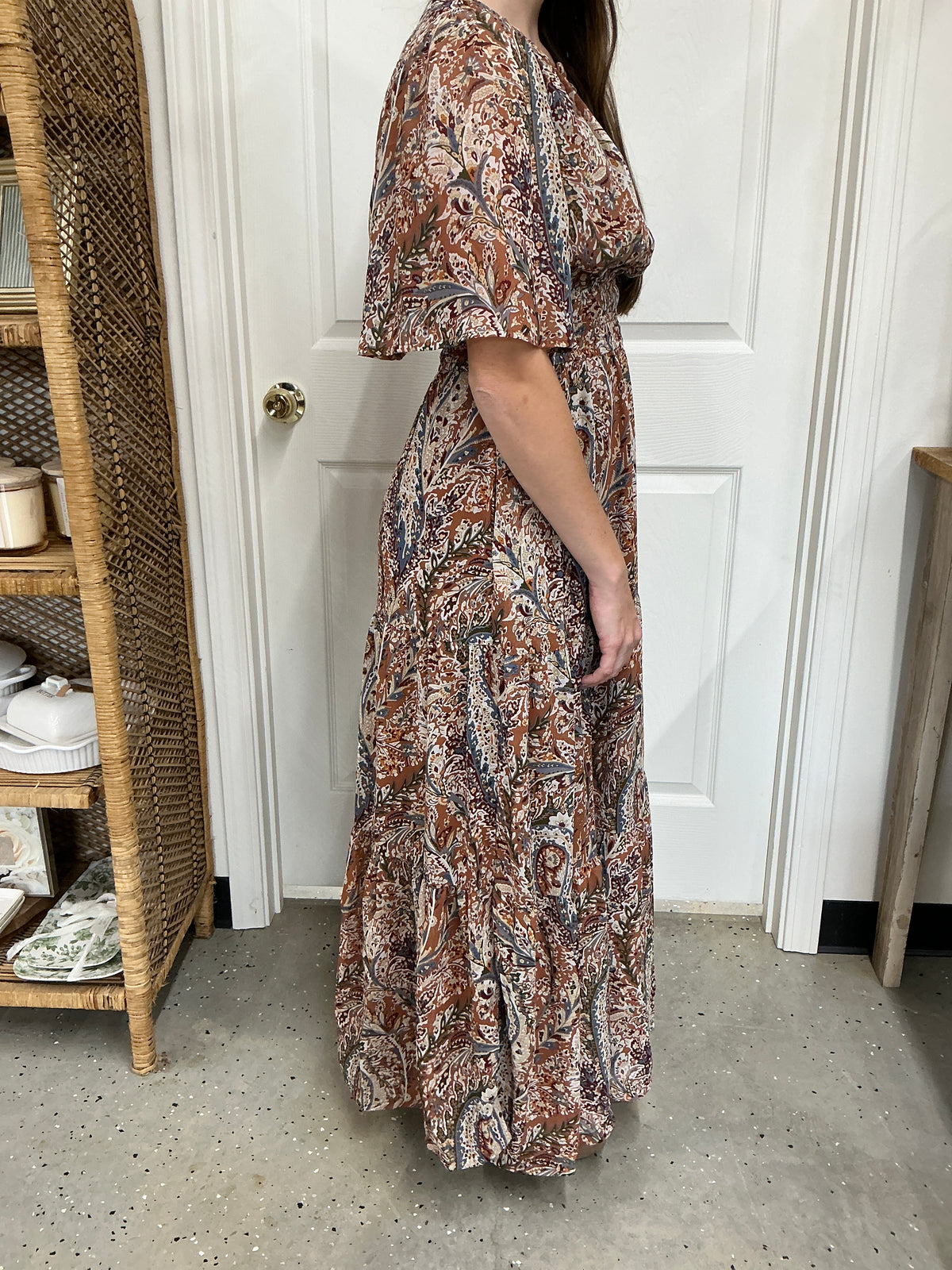 PAISLEY SHORT SLEEVE MAXI