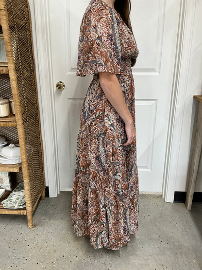 PAISLEY SHORT SLEEVE MAXI