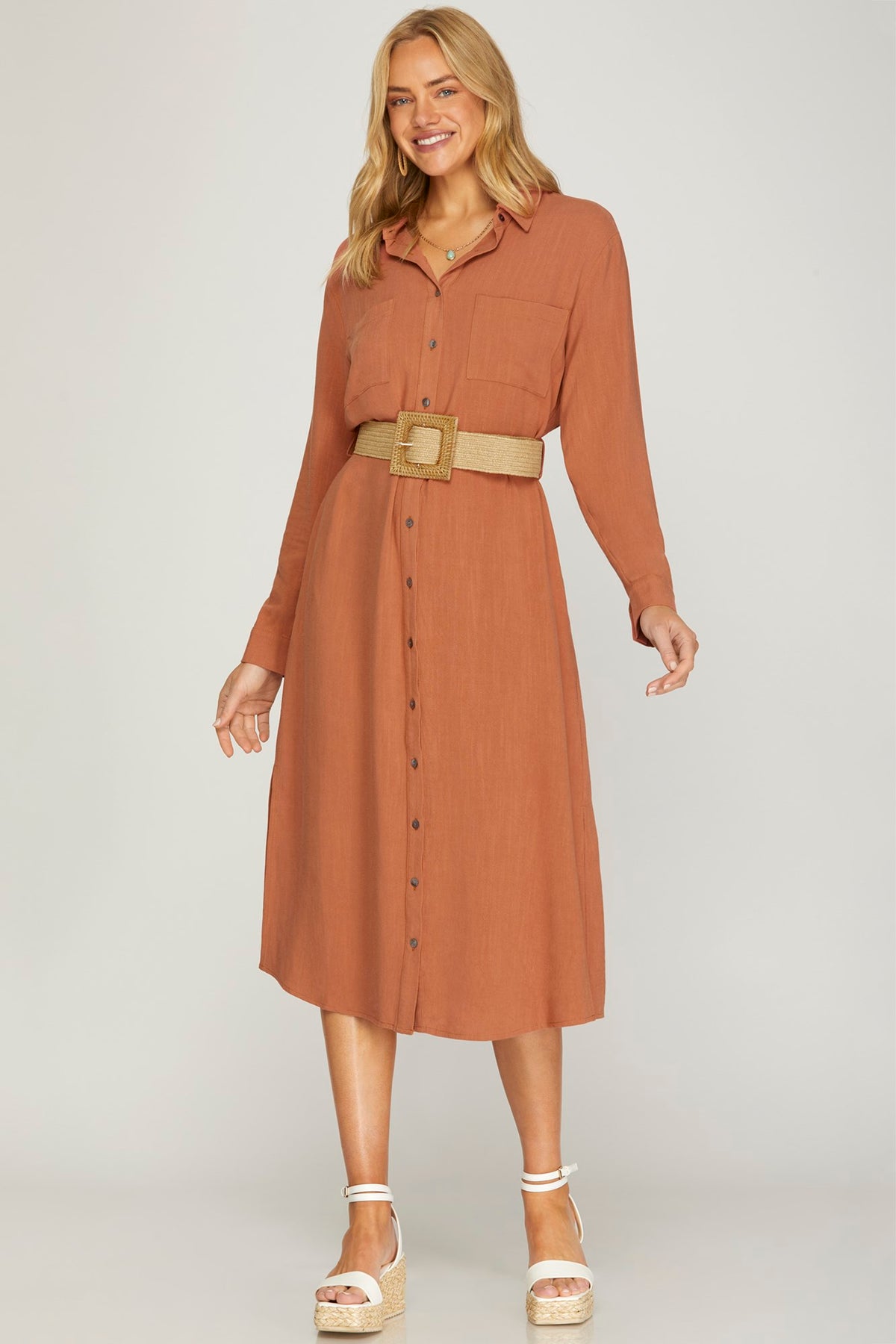 Tiffany Shirt Dress with Belt