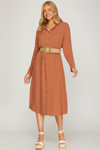 Tiffany Shirt Dress with Belt