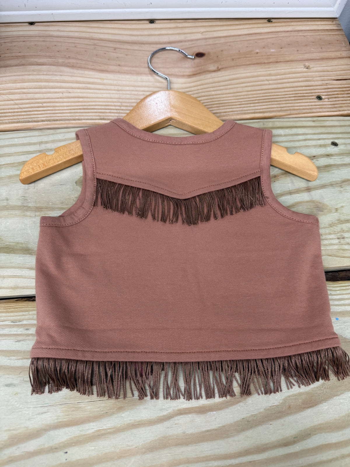 Mocha Fringe Vest