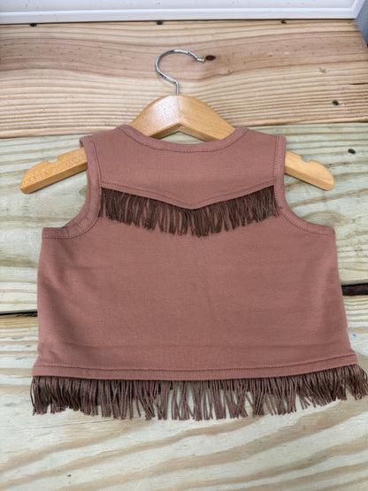 Mocha Fringe Vest