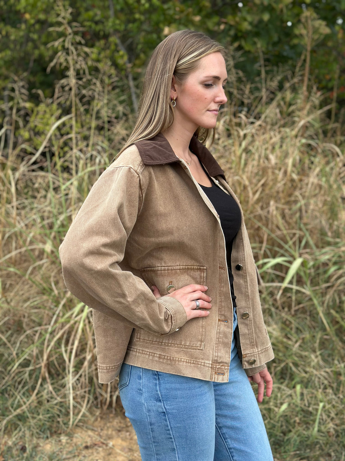 BROWN DENIM BARN JACKET