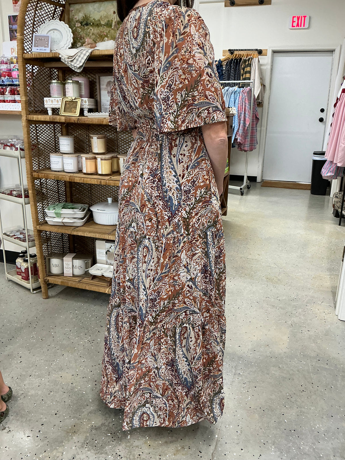 PAISLEY SHORT SLEEVE MAXI