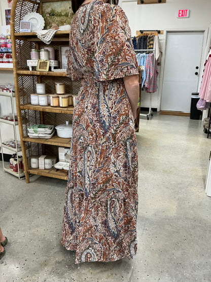 PAISLEY SHORT SLEEVE MAXI
