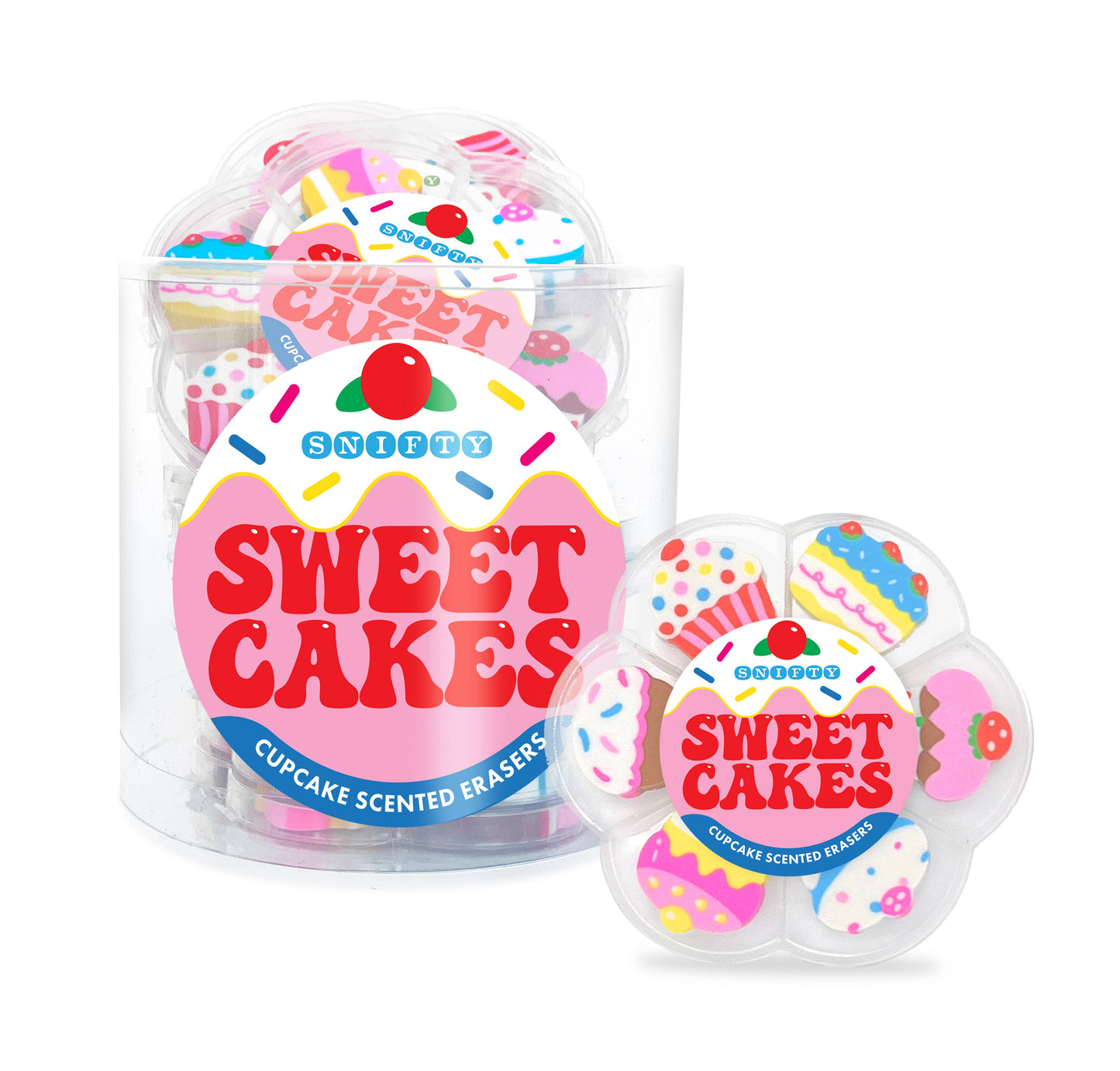 SWEET CAKES SCENTED ERASER - TUB of 12