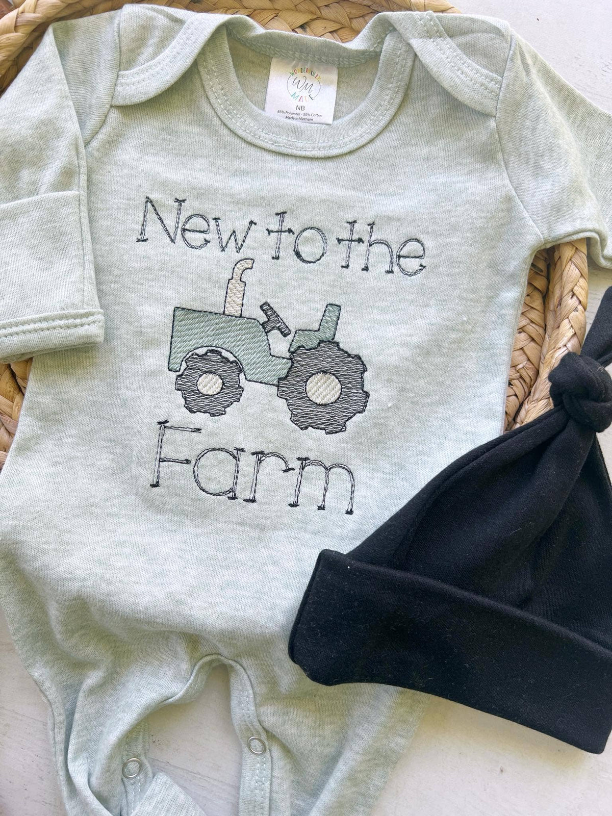 New To The Farm Boys Romper