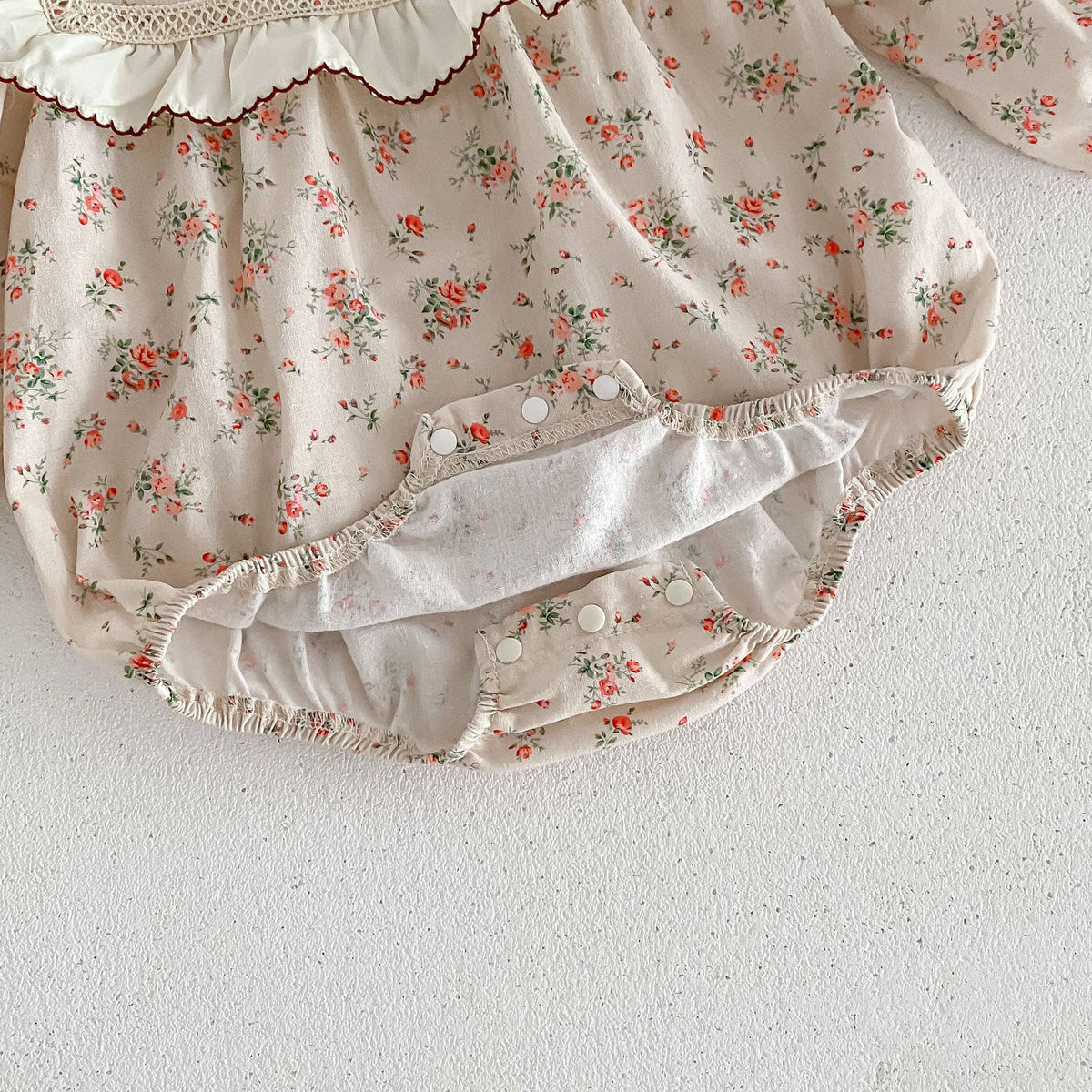 Vintage Floral Romper Set