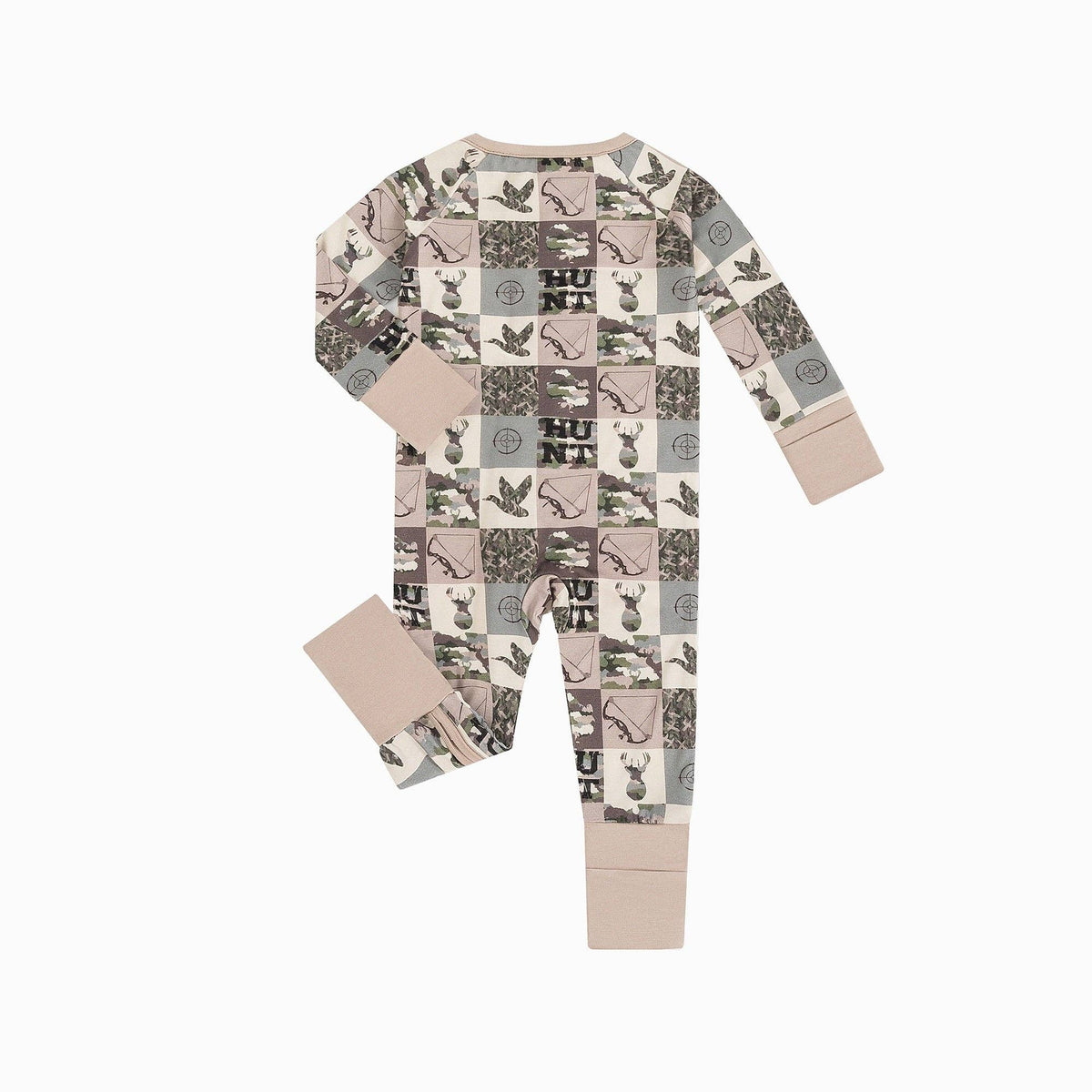 Animal Camo Checkerboard Bamboo Romper