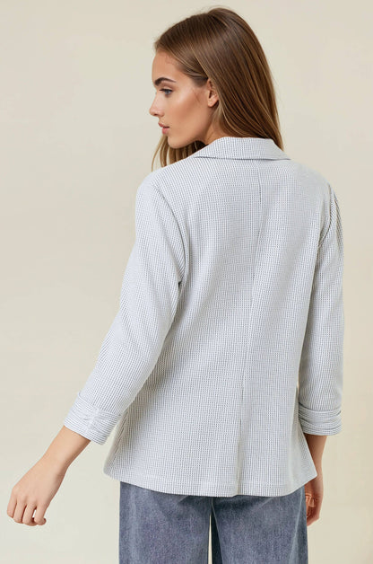 Shirred Sleeve Blazer