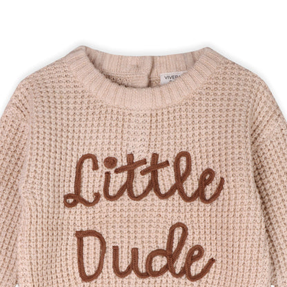 Little Dude Embroidered Pullover (Organic)