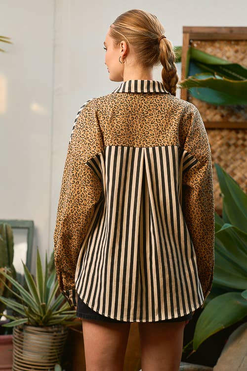 MIX & MATCH CHECKER STRIPE SHACKET
