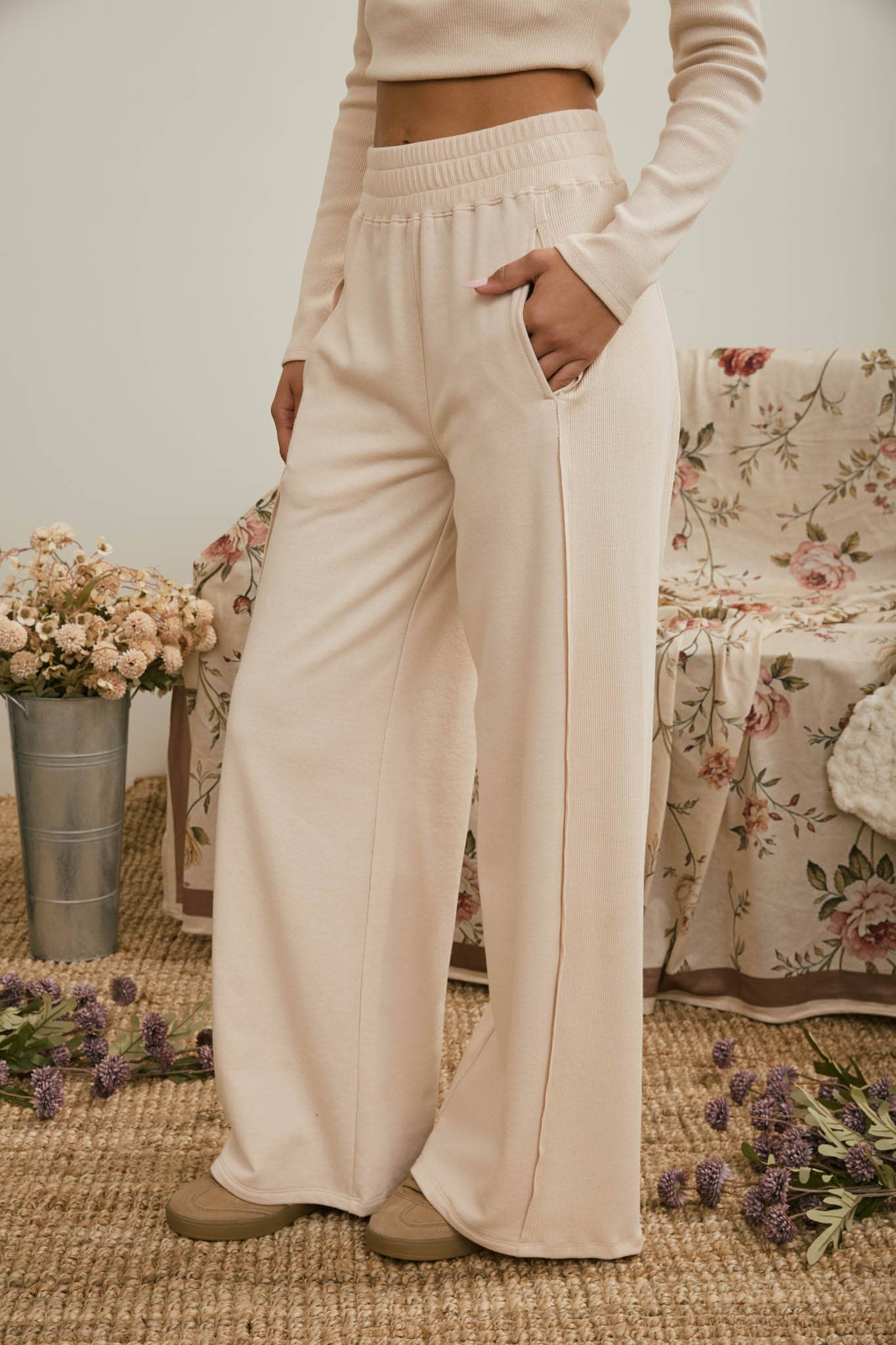 Side Panel Knit Lounge Pants