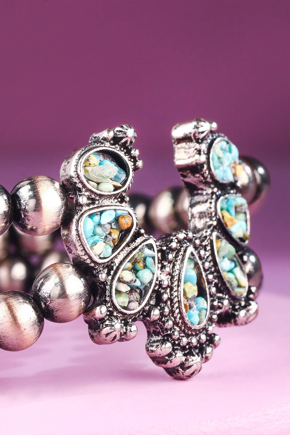 Western Turquoise Chip Navajo Bracelet