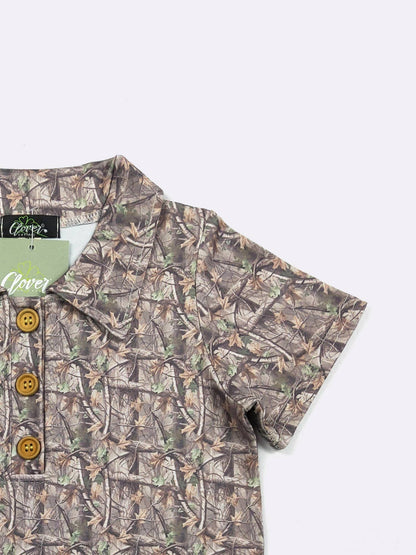 Woody Camo Boy Collar Shirt