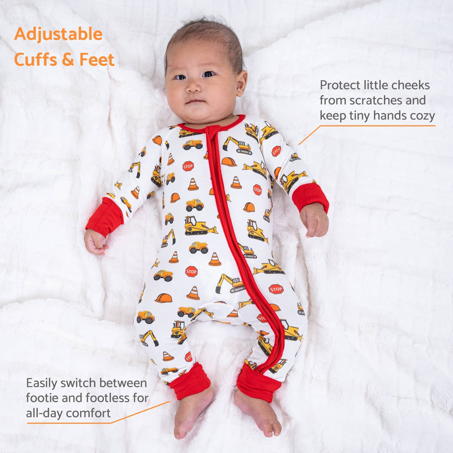 Bamboo Construction Zip Pjs