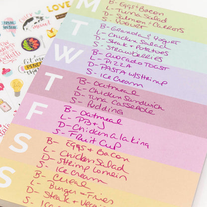 Rainbow Color Blocked Weekly Planning Pad 6x9 (TOP SELLING)
