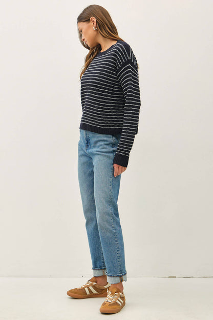 STRIPED KNIT SWEATER