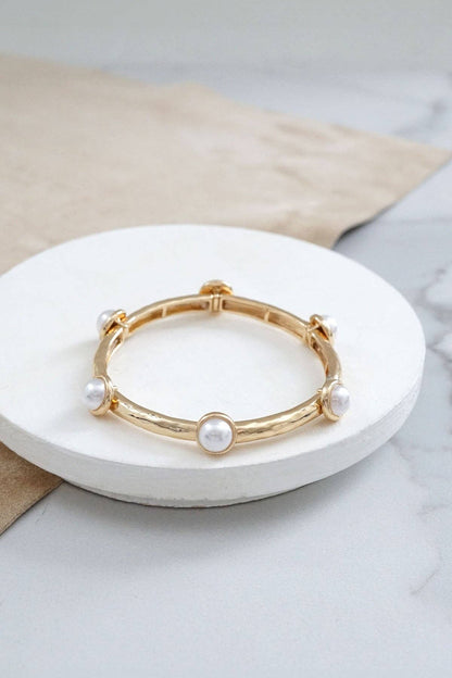 Jeweled Golden Bangle with stone dots
