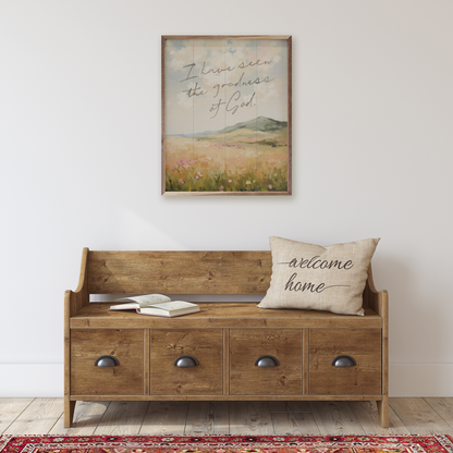 I Have Seen The Goodness Wood Canvas