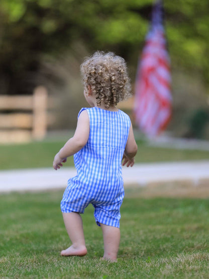Flag Smocked Boys Romper
