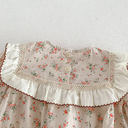 Vintage Floral Romper Set