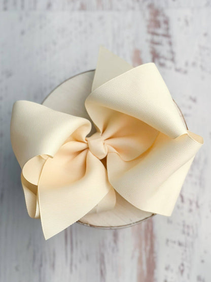 Texas Size Grosgrain Hair Bow - Alligator Clip - 6.5"