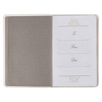 Mr. & Mrs. White Leather Devotional