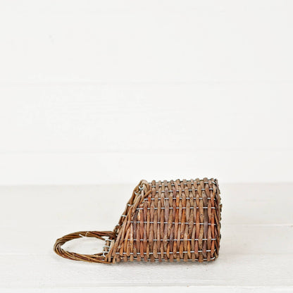 Hanging Willow Basket-Brown-12Hx8.5Lx6Thick-