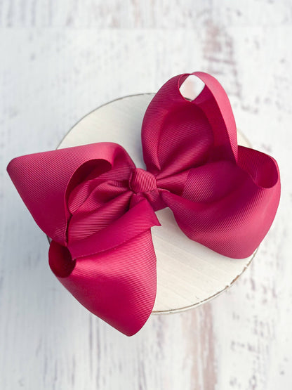 Texas Size Grosgrain Hair Bow - Alligator Clip - 6.5"