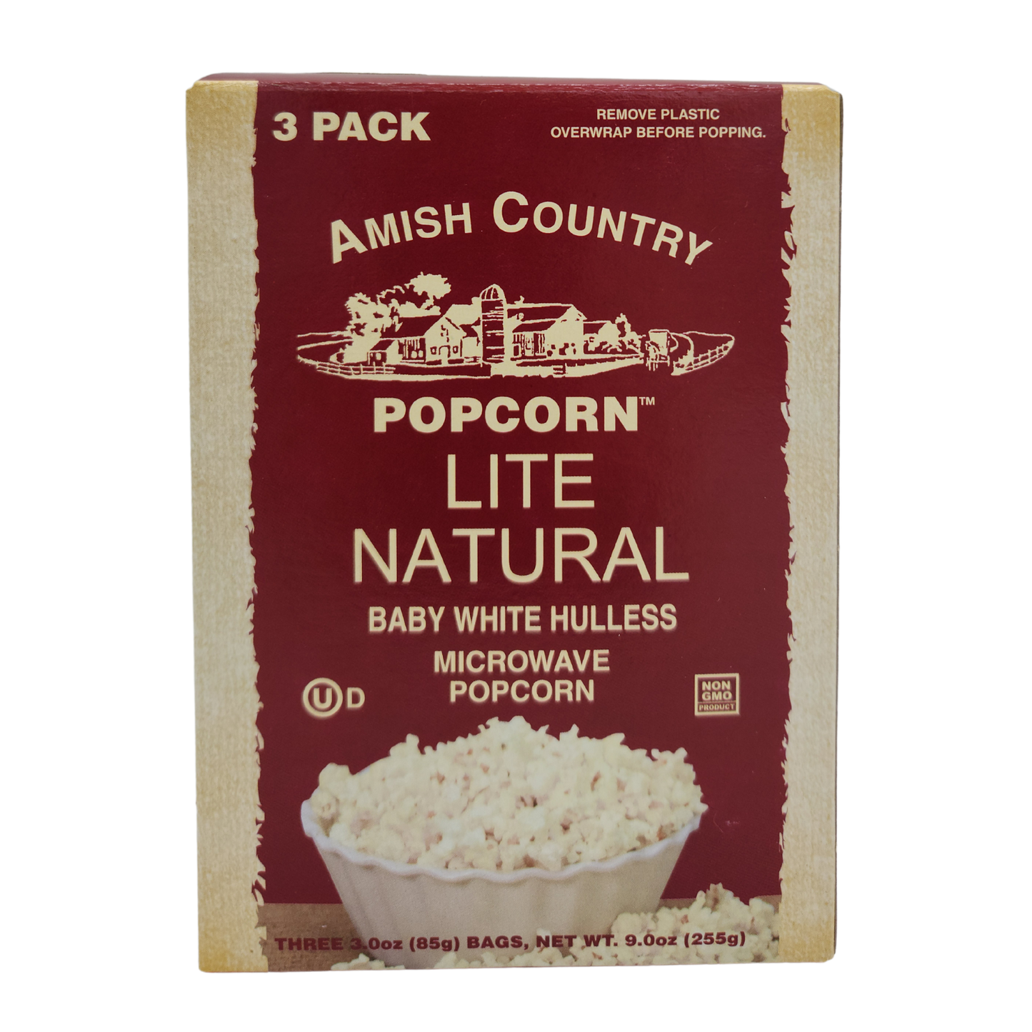 Amish Country 3pk Microwave Lite Natural Popcorn