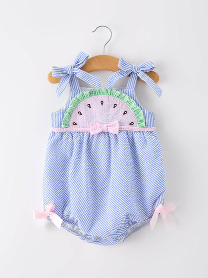 Watermelon Stripe Girl Romper