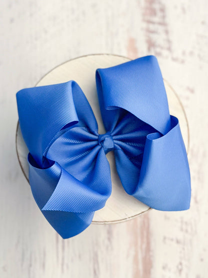 Texas Size Grosgrain Hair Bow - Alligator Clip - 6.5"