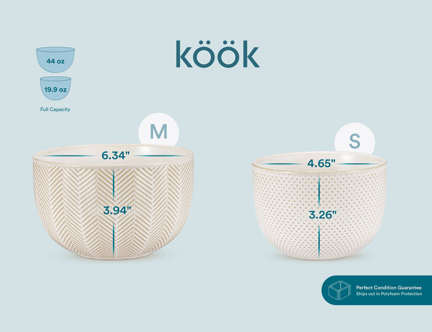 Kook Ceramic Nesting Bowls