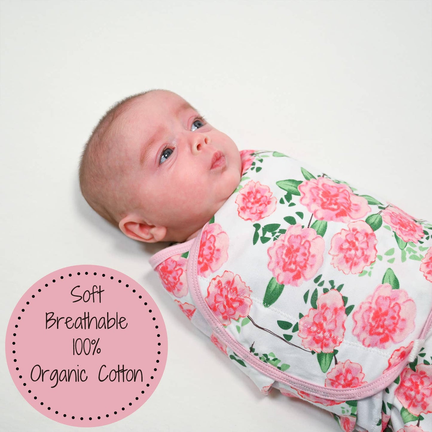 Velcro Newborn Rose Swaddle Sack